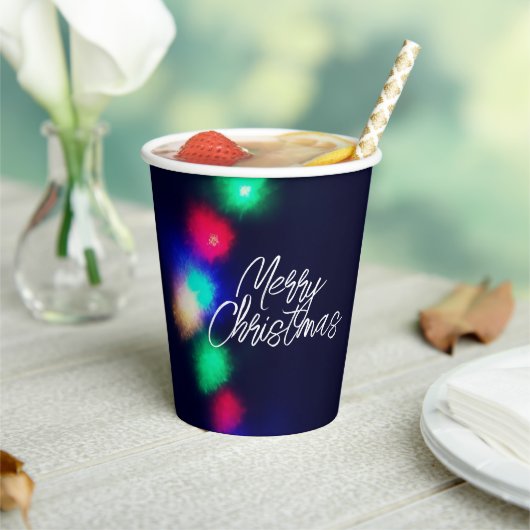Merry-kerstlampjes Papieren Bekers (Insitu)