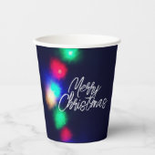 Merry-kerstlampjes Papieren Bekers (Voorkant)