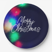 Merry-kerstlampjes Papieren Bordje (Voorkant)
