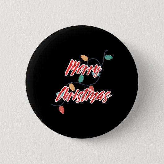 Merry-kerstlampjes Ronde Button 5,7 Cm (Voorkant)