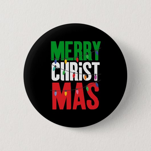 Merry-kerstlampjes Ronde Button 5,7 Cm (Voorkant)
