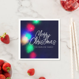 Merry-kerstlampjes Servet