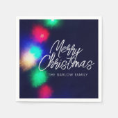 Merry-kerstlampjes Servet (Voorkant)