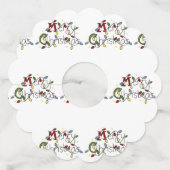 Merry-kerstlampjes Wijnglaslabel (Voorkant)