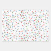 Merry-kerstlamppatroon Inpakpapier Vel (Voorkant 3)