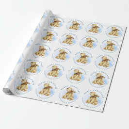Merry Kerstland Beer van Naam Wrapping P Cadeaupapier