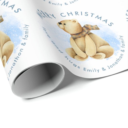 Merry Kerstland Beer van Naam Wrapping P Cadeaupapier (Rol Hoek)