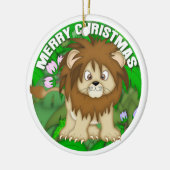 Merry Kerstlion Keramisch Ornament (Links)