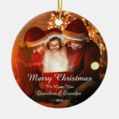 Merry KerstLove Grandma Grandpa Foto Keramisch Ornament (Voorkant)