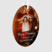 Merry KerstLove Grandma Grandpa Foto Ornament (voorkant)
