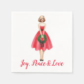 Merry kerstluiers servet (Voorkant)