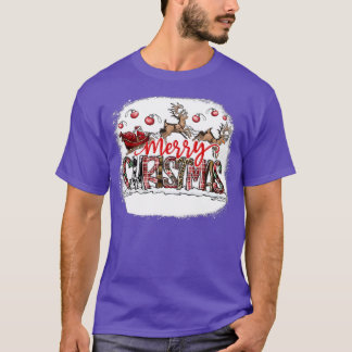 Merry kerstluipaard buffalo rode Kinder Mannen T-shirt