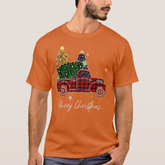 Merry Kerstluipaard Buffalo Truck Tree Pla T-shirt