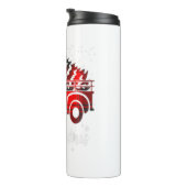 Merry Kerstluipaard Buffalo Truck Tree Pla Thermosbeker (Geroteerd rechts)