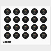 Merry Kerstluipaard Red Green Flamingo Ronde Sticker (Vel)