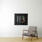 Merry Kerstluipaard Red Green Flamingo Wandkleed (In Situ (horizontaal))