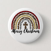 Merry-kerstluipspuit Ronde Button 5,7 Cm (Voorkant)