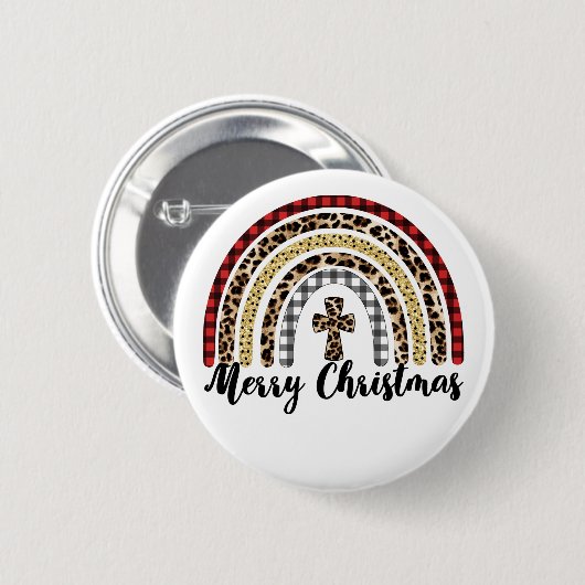 Merry-kerstluipspuit Ronde Button 5,7 Cm (Voorkant /achterkant)