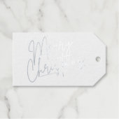 Merry KerstLuxe Silver Cadeaulabels (Voorkant (horizontaal))
