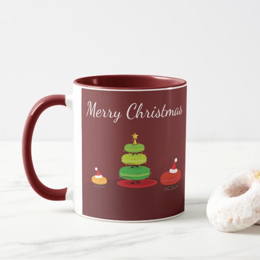 Merry KerstMacarons | Mok (Met donut)
