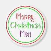 Merry Kerstmam Colorful Gift Magnet (Voorkant)