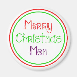 Merry Kerstmam Colorful Gift Magnet