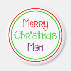 Merry Kerstmam Colorful Gift Magnet