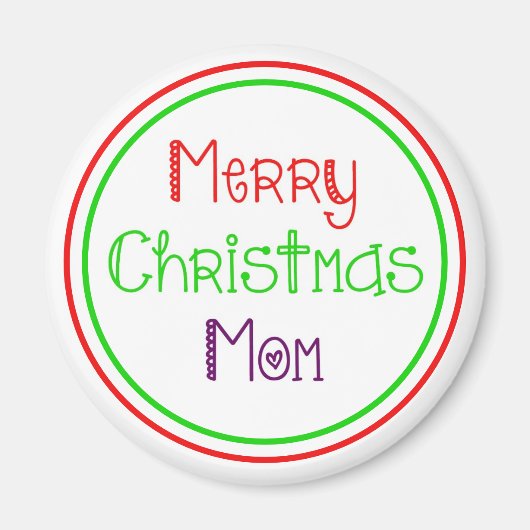 Merry Kerstmam Colorful Gift Magnet (Voorkant)