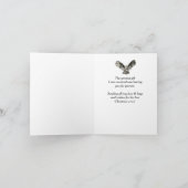 Merry Kerstmam Winter Forest Owl Kaart (Binnen)