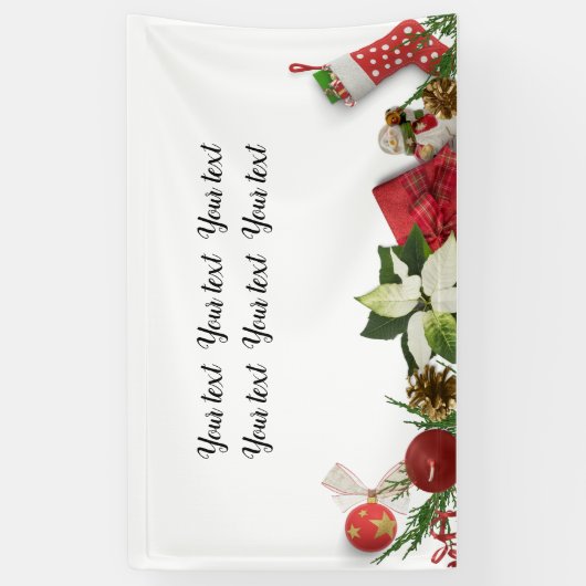 Merry Kerstman Jouw tekst Banner (Verticaal)