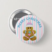 Merry Kerstman Ronde Button 5,7 Cm (Voorkant /achterkant)