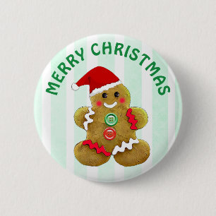 Merry Kerstman Ronde Button 5,7 Cm
