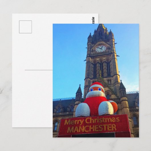 Merry KerstManchester Briefkaart (Voorkant / Achterkant)