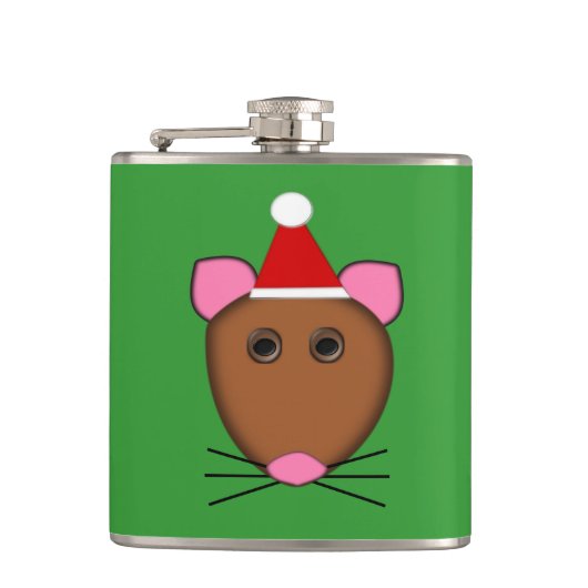 Merry kerstmank Flask Heupfles (Voorkant)