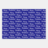 Merry Kerstmarinewitte driehoek Inpakpapier Vel (Voorkant 2)