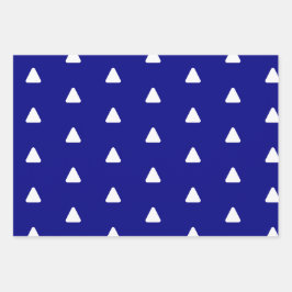 Merry Kerstmarinewitte driehoek Inpakpapier Vel