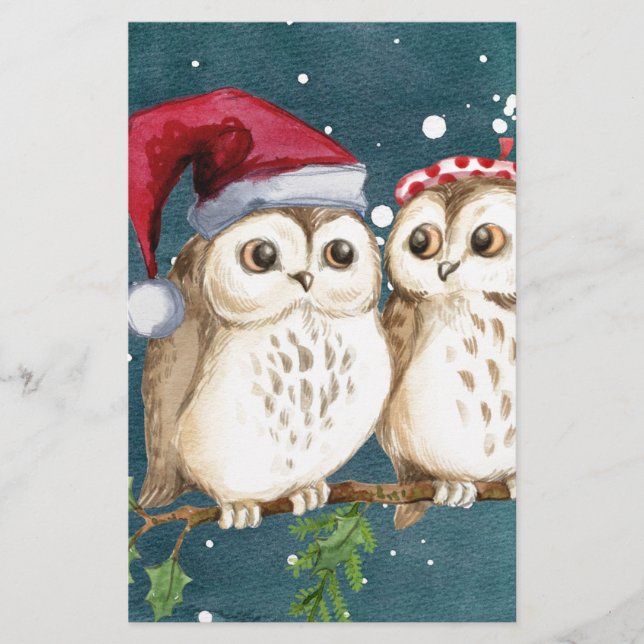 Merry-Kerstmas Owls (Voorkant)
