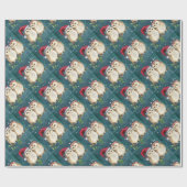 Merry-Kerstmas Owls Cadeaupapier (Vlak)