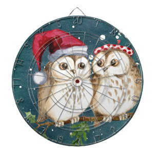 Merry-Kerstmas Owls Dartbord
