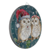 Merry-Kerstmas Owls Dartbord (Voorkant Links)
