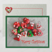 Merry kerstmas wenskaart feestdagenkaart (Voorkant / Achterkant)