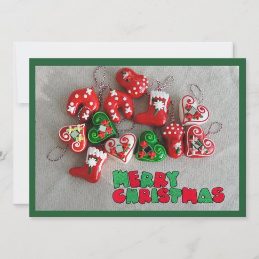 Merry kerstmas wenskaart feestdagenkaart (Voorkant)