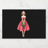 Merry Kerstmini Liquor Labels Likeurfles Etiket (Enkel label)