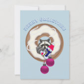 Merry Kerstmis С ute Raccoon Feestdagenkaart (Voorkant)