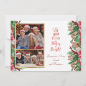 Merry Kerstmis 3 Afbeeldingen Foto Feestdagenkaart (Achterkant)