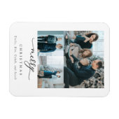 Merry Kerstmis 3 Foto Collage Modern Chic Magneet (Horizontaal)