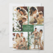 Merry Kerstmis 4 Foto Collage Feestdagenkaart (Voorkant)