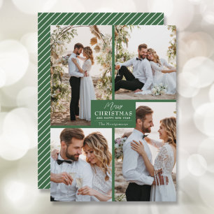 Merry Kerstmis 4 Foto Collage Feestdagenkaart