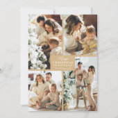 Merry Kerstmis 4 Foto Collage Feestdagenkaart (Voorkant)