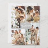 Merry Kerstmis 4 Foto Collage Feestdagenkaart (Voorkant)